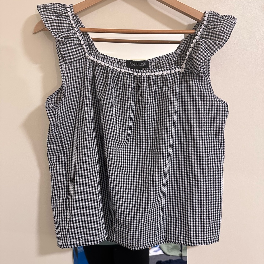 Rachel Zoe Gingham Tank Top
